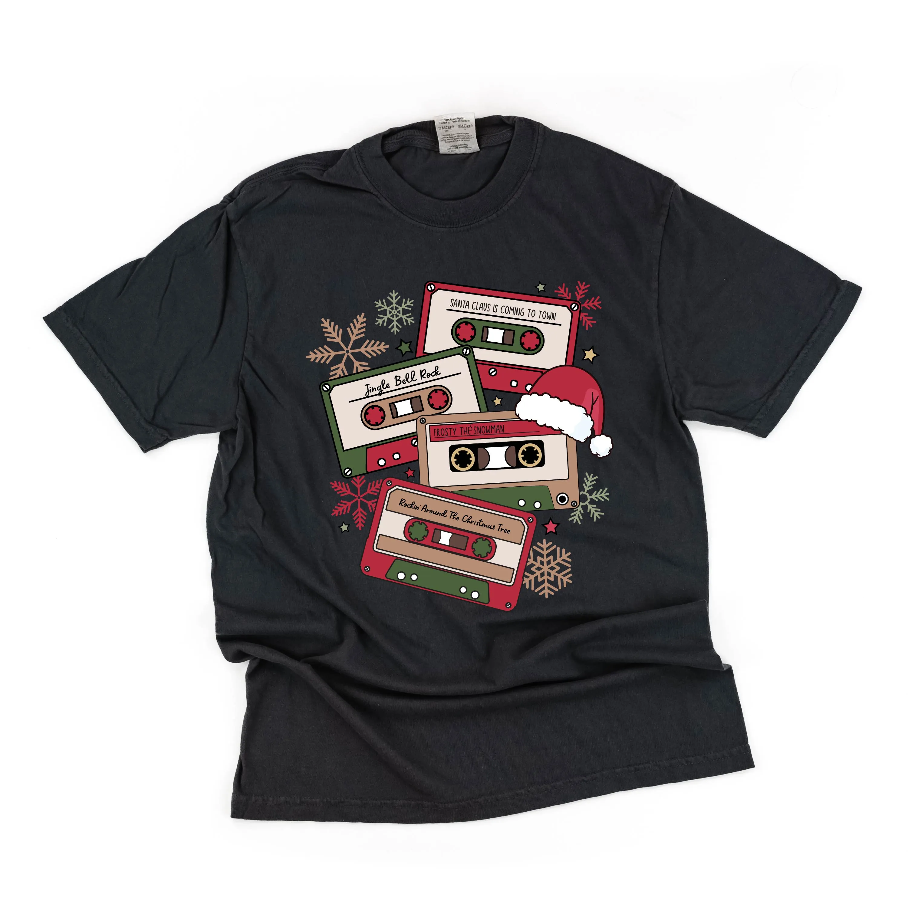 Christmas Cassette Tapes - Comfort Colors Tee