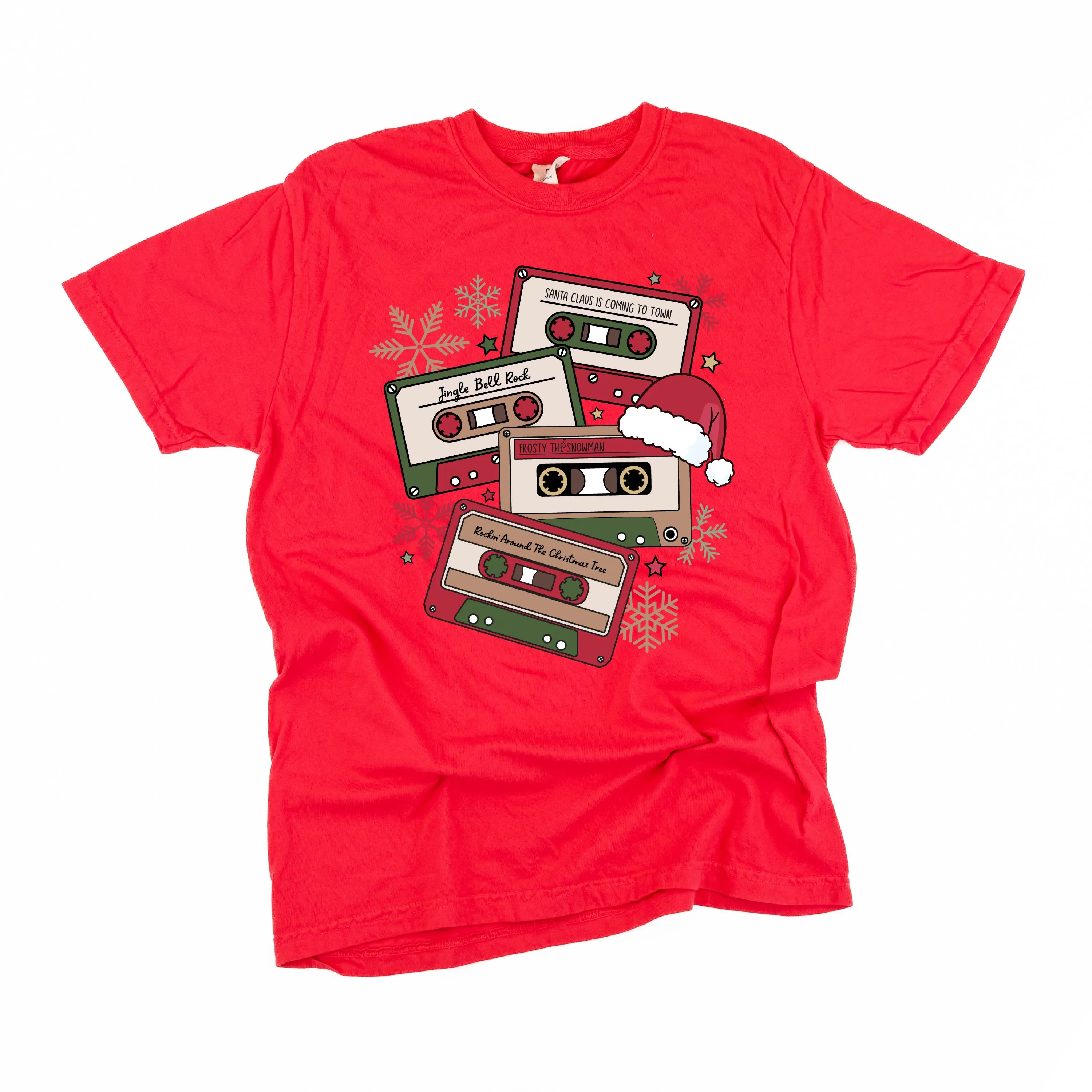 Christmas Cassette Tapes - Comfort Colors Tee