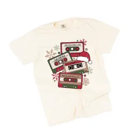 Christmas Cassette Tapes - Comfort Colors Tee