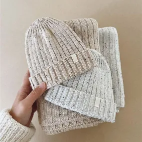 Colorful Speckled Knit Beanie