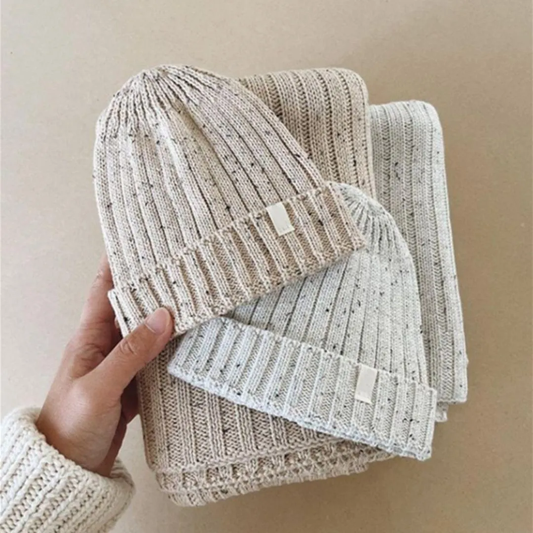 Colorful Speckled Knit Beanie