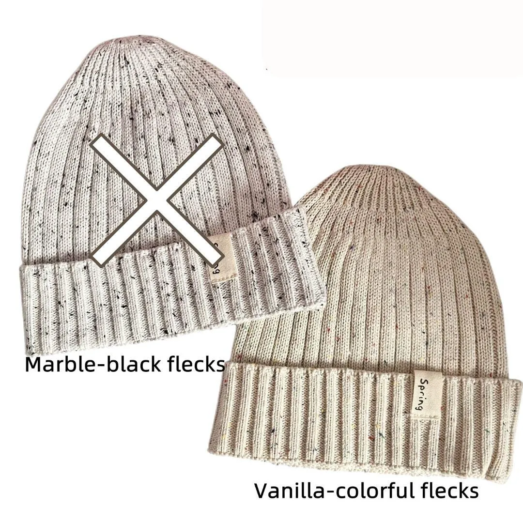 Colorful Speckled Knit Beanie