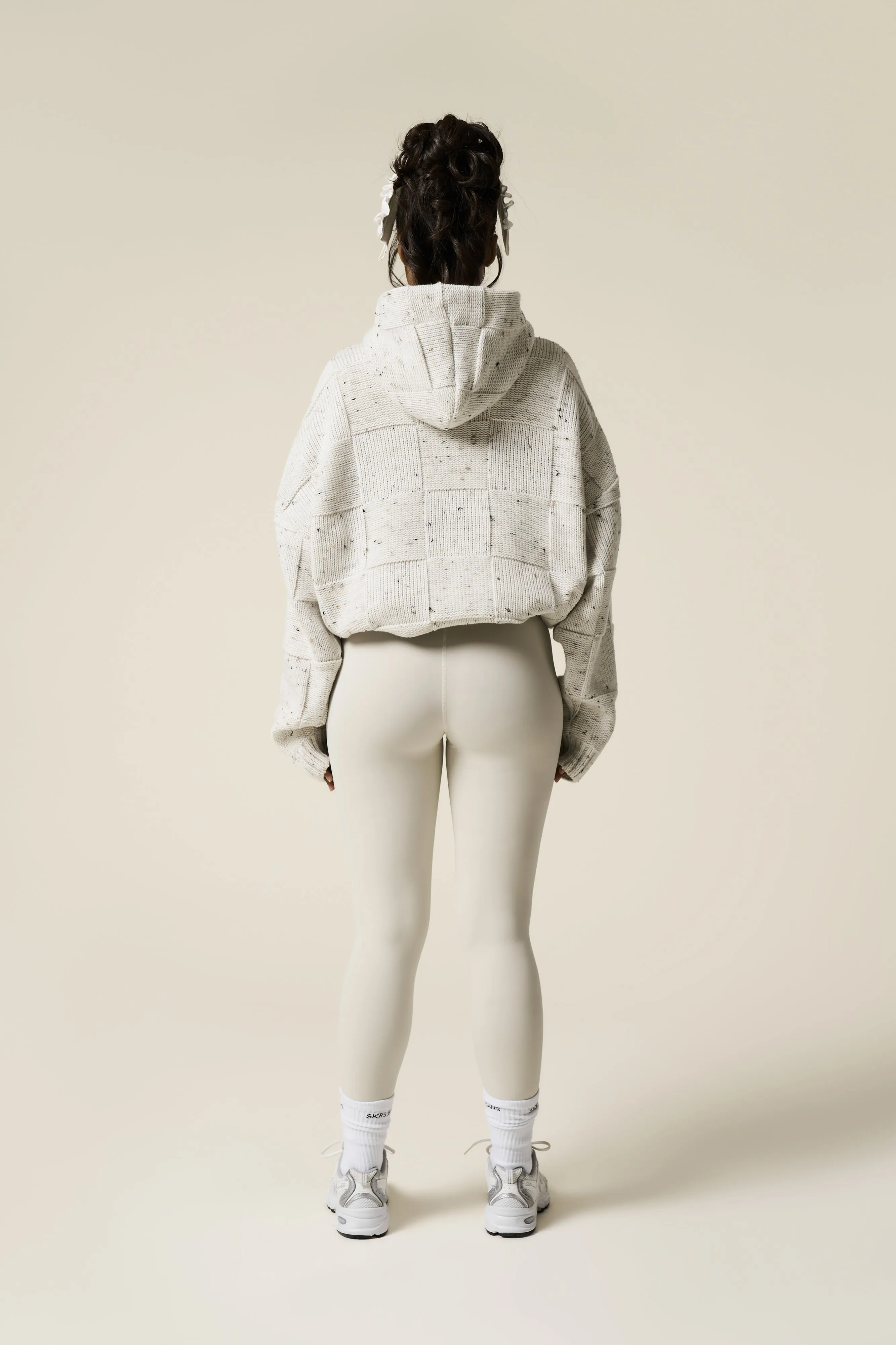 Communion Check Knit Hoodie