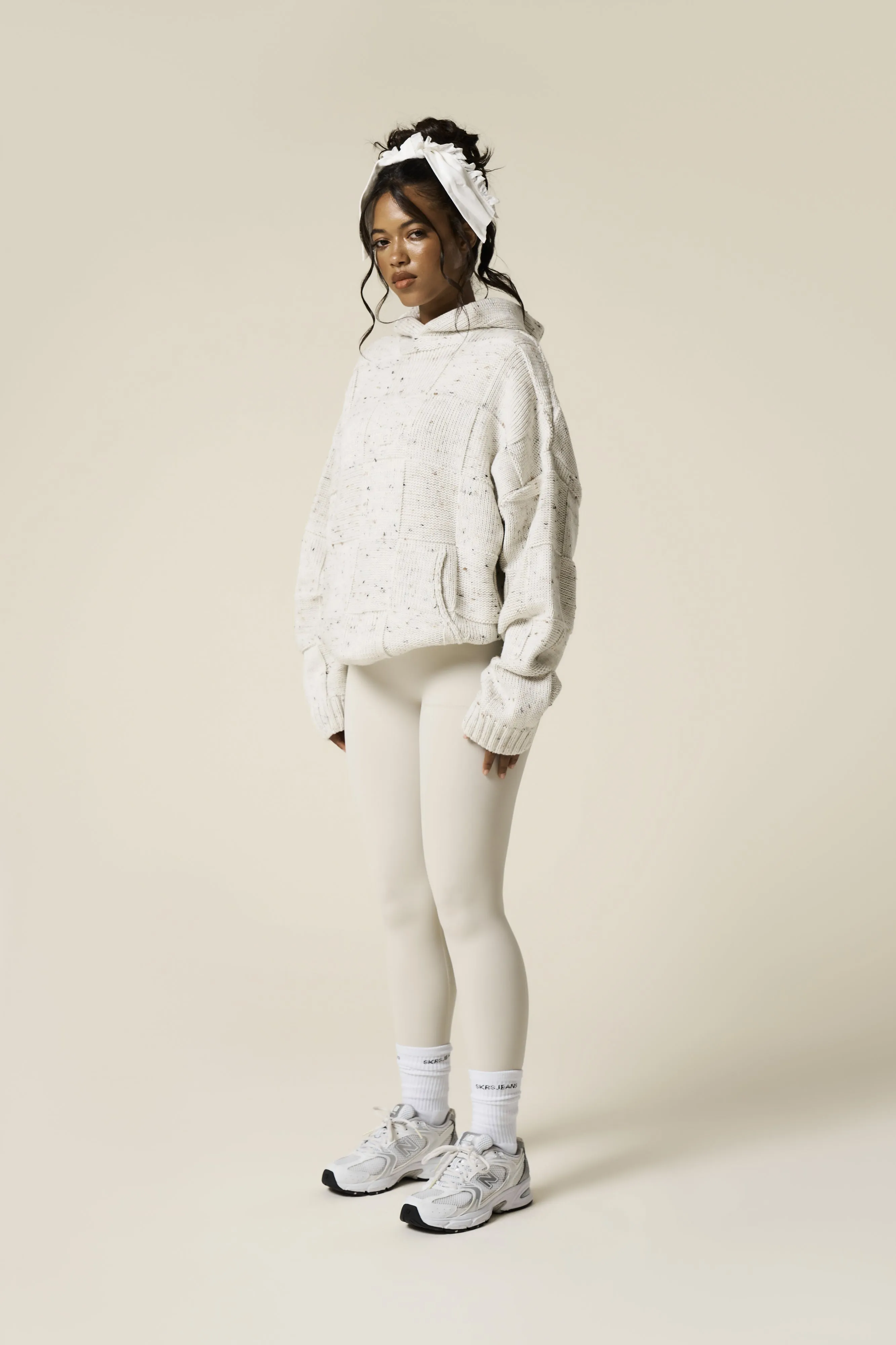 Communion Check Knit Hoodie