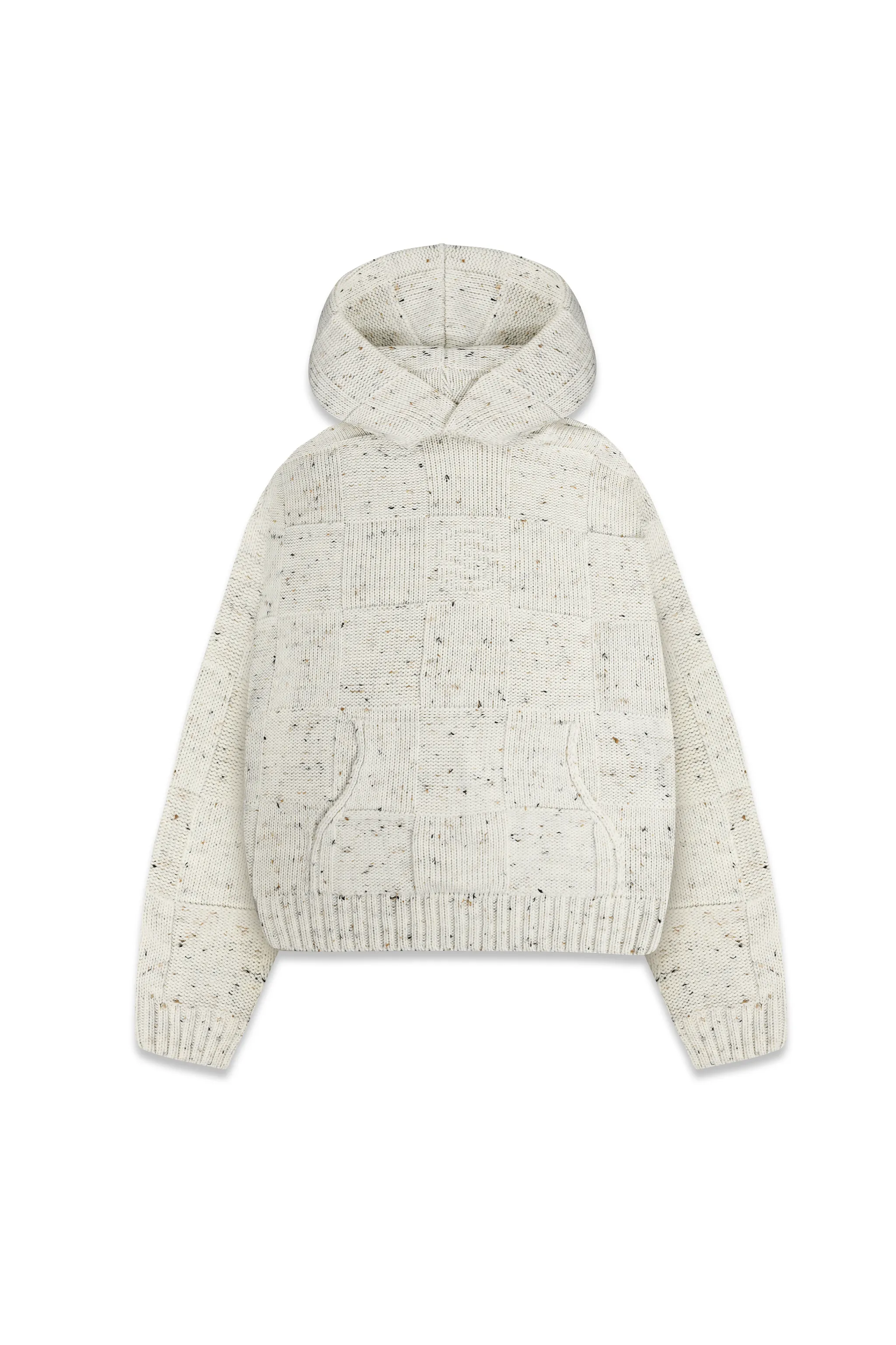 Communion Check Knit Hoodie