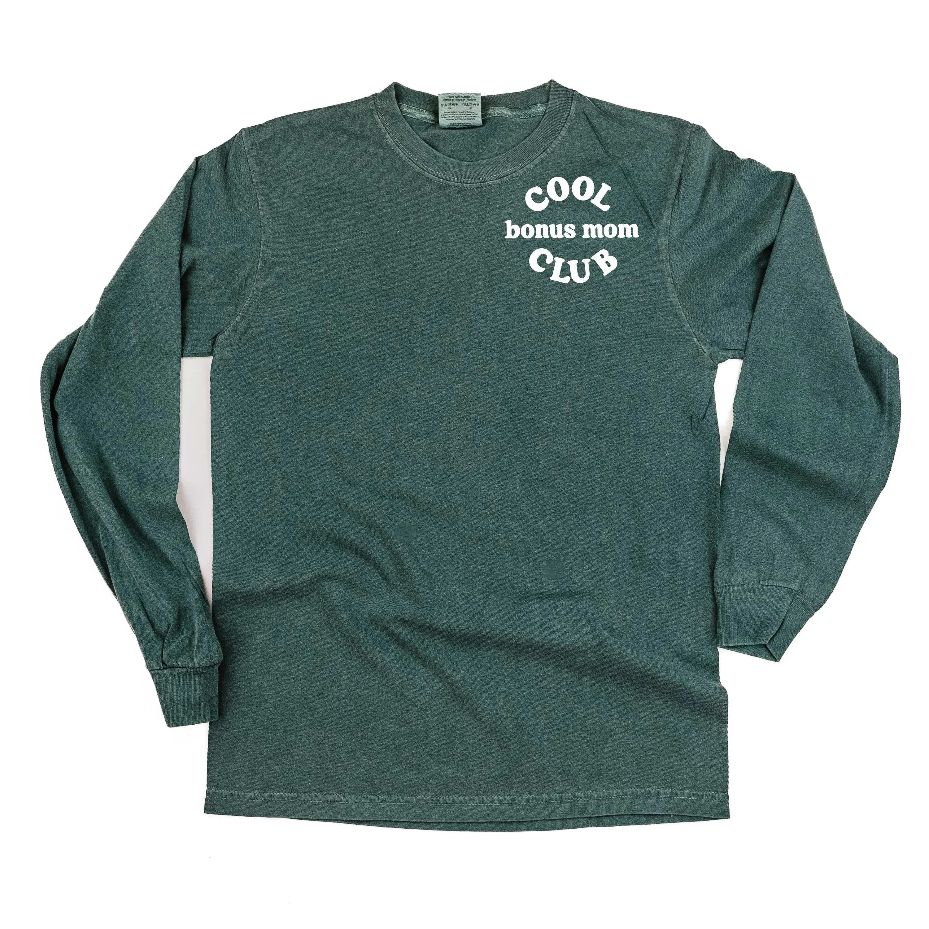 COOL Bonus Mom CLUB - Pocket Design - LONG SLEEVE COMFORT COLORS TEE