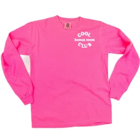 COOL Bonus Mom CLUB - Pocket Design - LONG SLEEVE COMFORT COLORS TEE