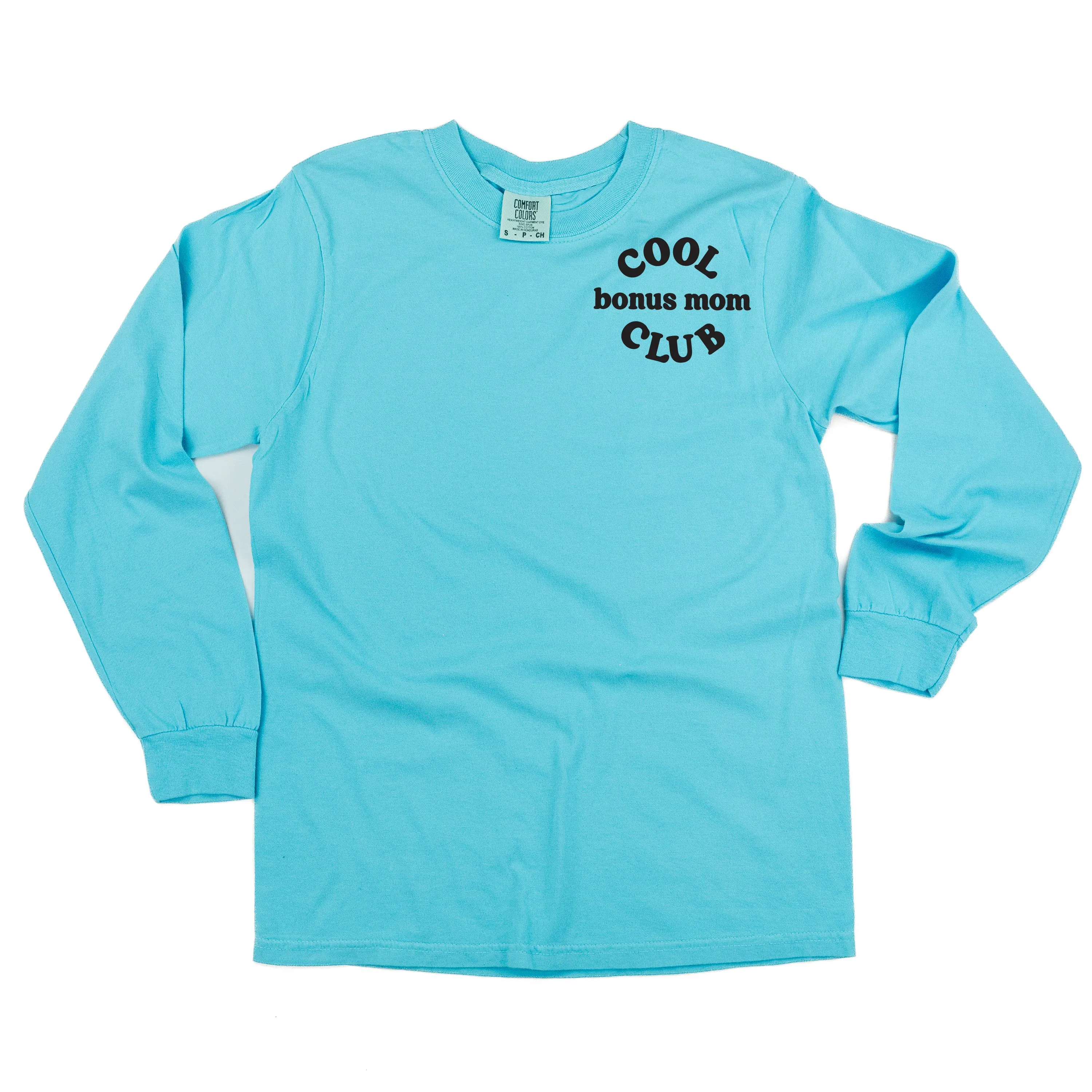 COOL Bonus Mom CLUB - Pocket Design - LONG SLEEVE COMFORT COLORS TEE