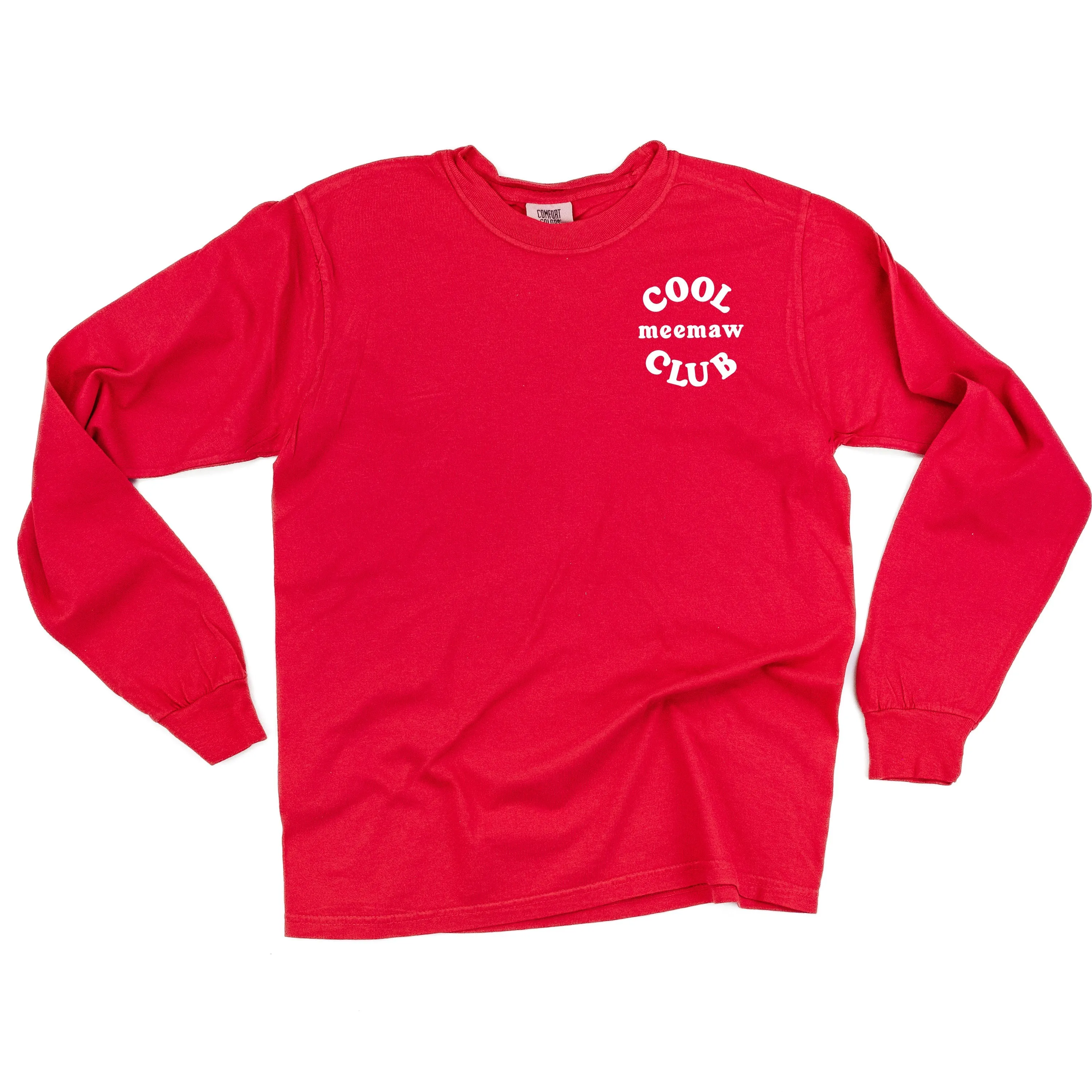 COOL Meemaw CLUB - Pocket Design - LONG SLEEVE COMFORT COLORS TEE
