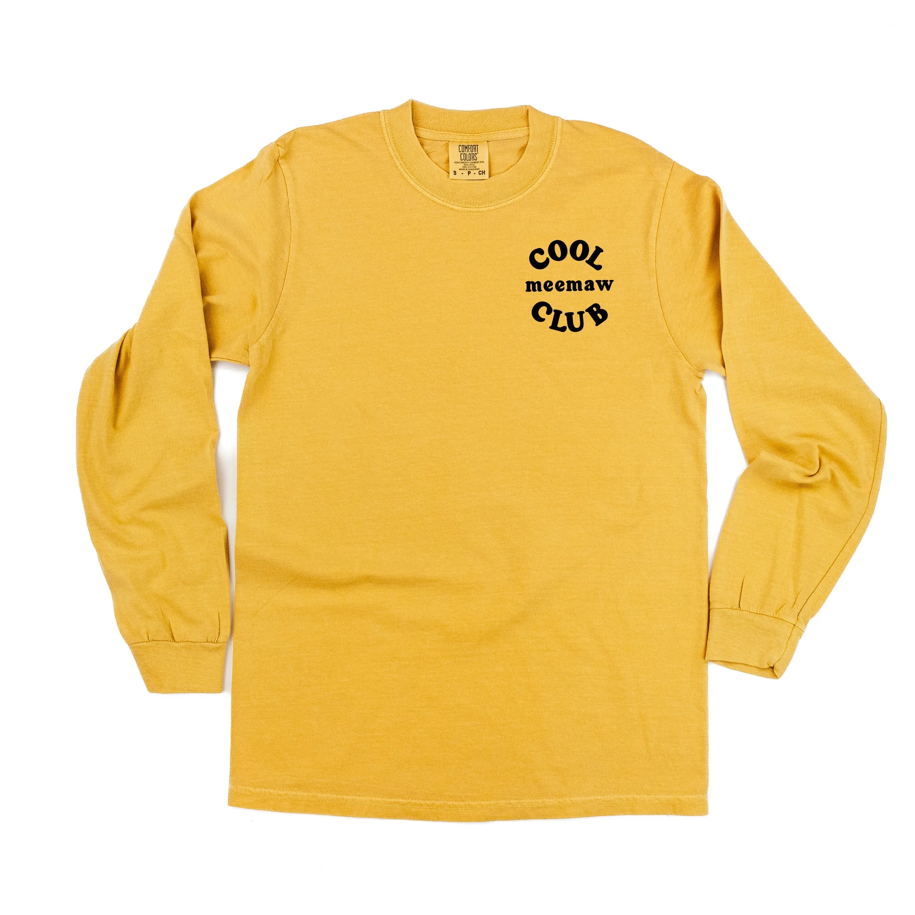 COOL Meemaw CLUB - Pocket Design - LONG SLEEVE COMFORT COLORS TEE