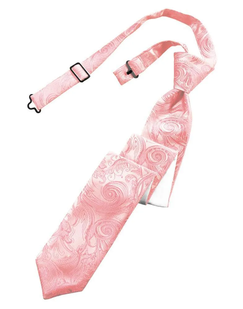 Coral Tapestry Skinny Necktie