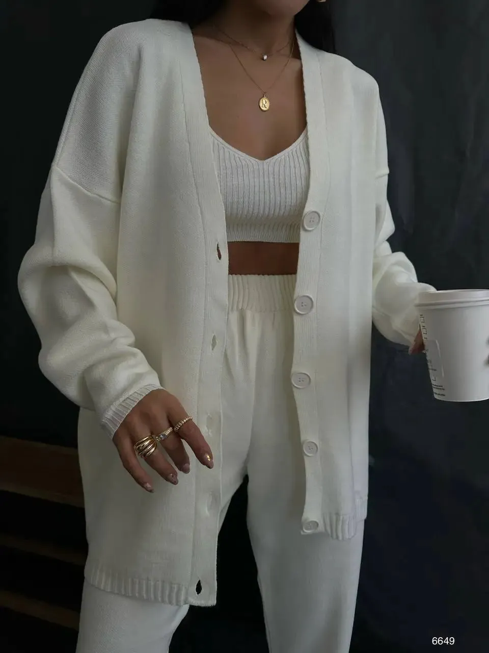 COZY KNIT 3 PIECE PANT SET