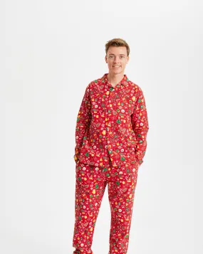 Crazy Julepyjamas Flannel Rød - Herre.