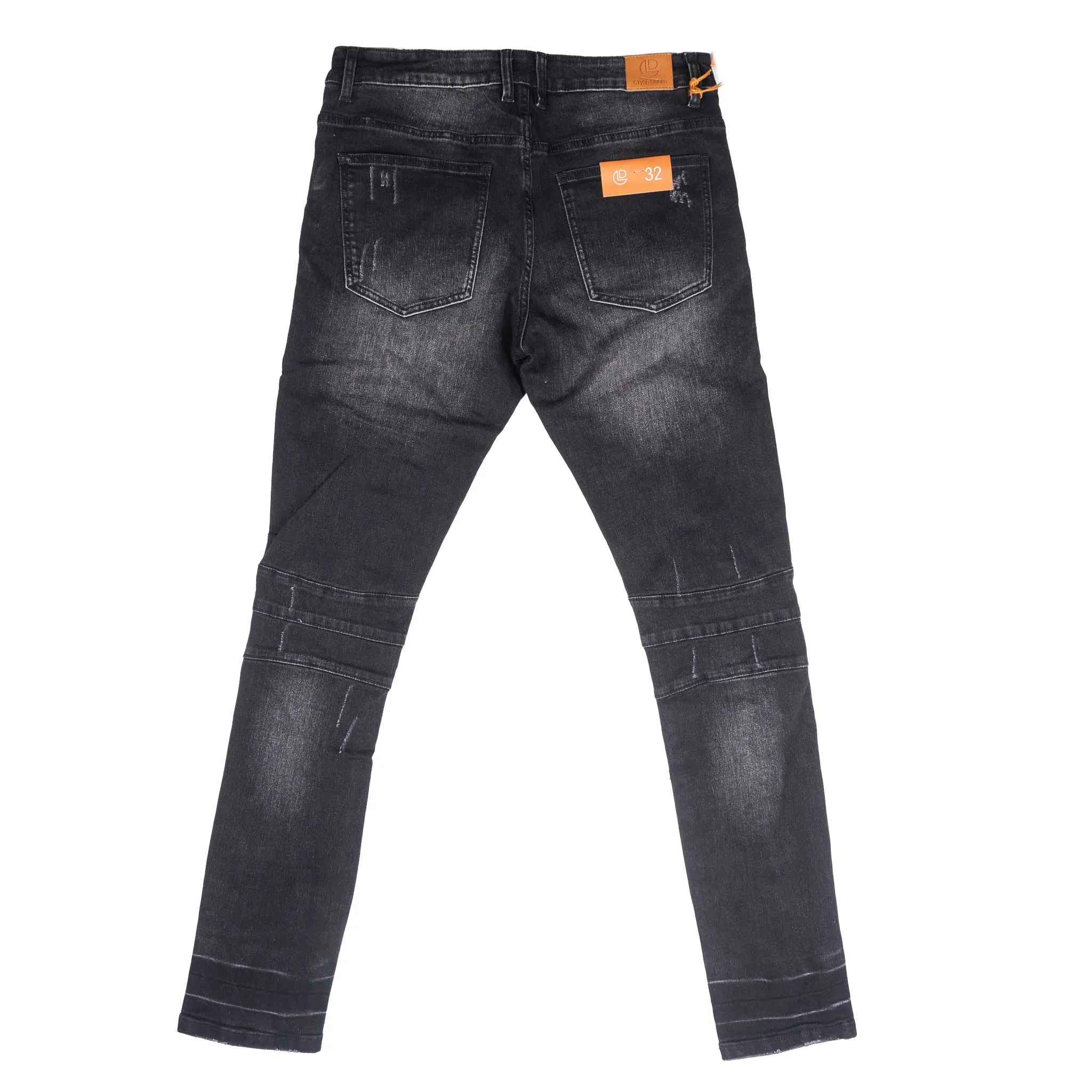 CRYSP Distressed Black Denim Jeans - CRYSPHOL21-18