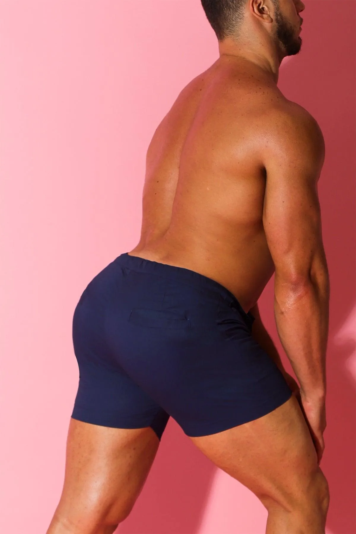 Cuff-It 4" Chino Shorts with Drawstring - Navy