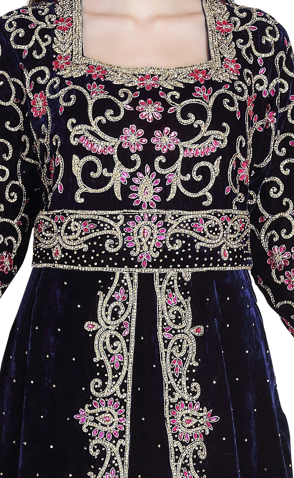 Customized Gown Hand Embroidered Luxe Wedding Kaftan