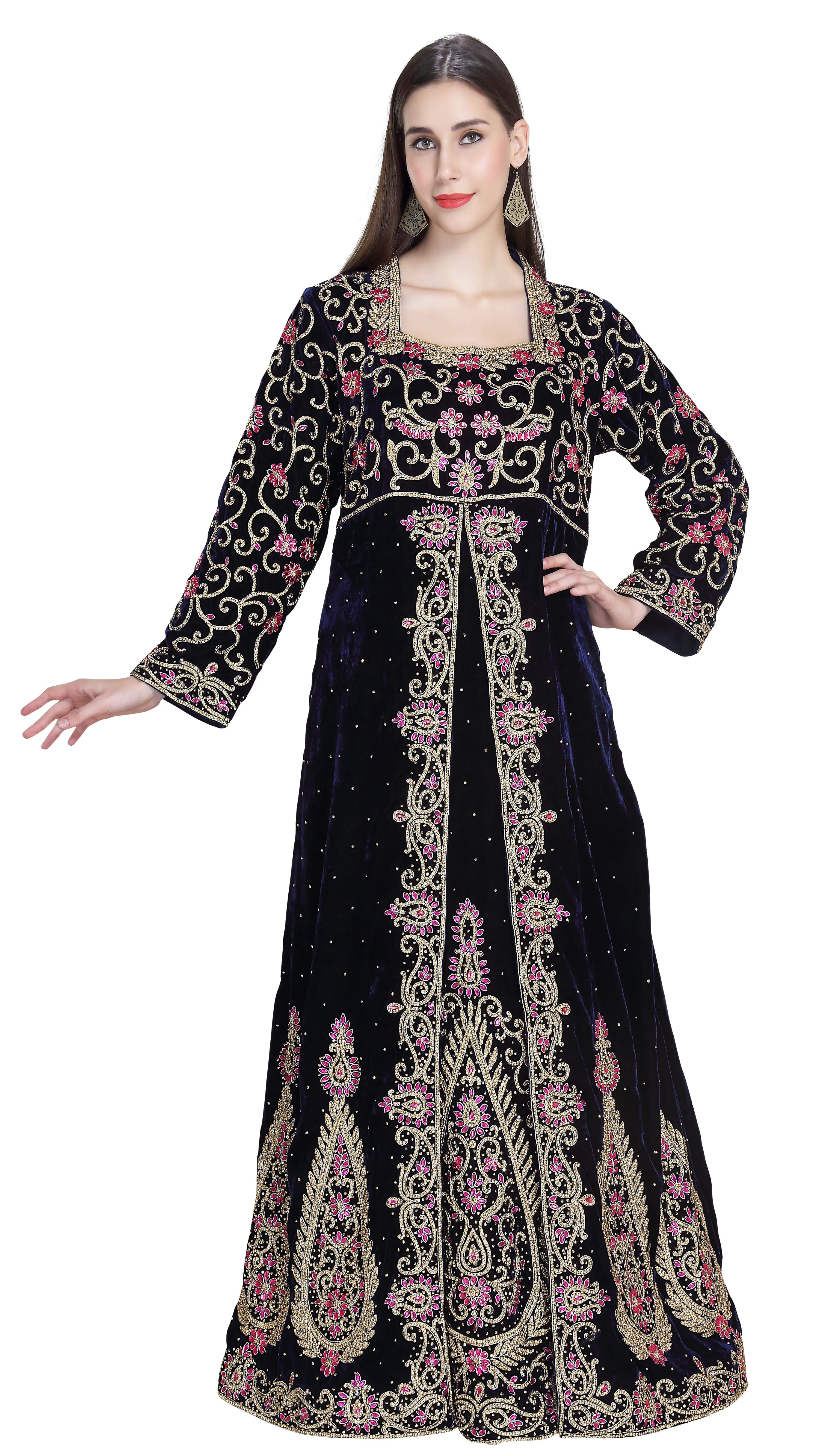 Customized Gown Hand Embroidered Luxe Wedding Kaftan