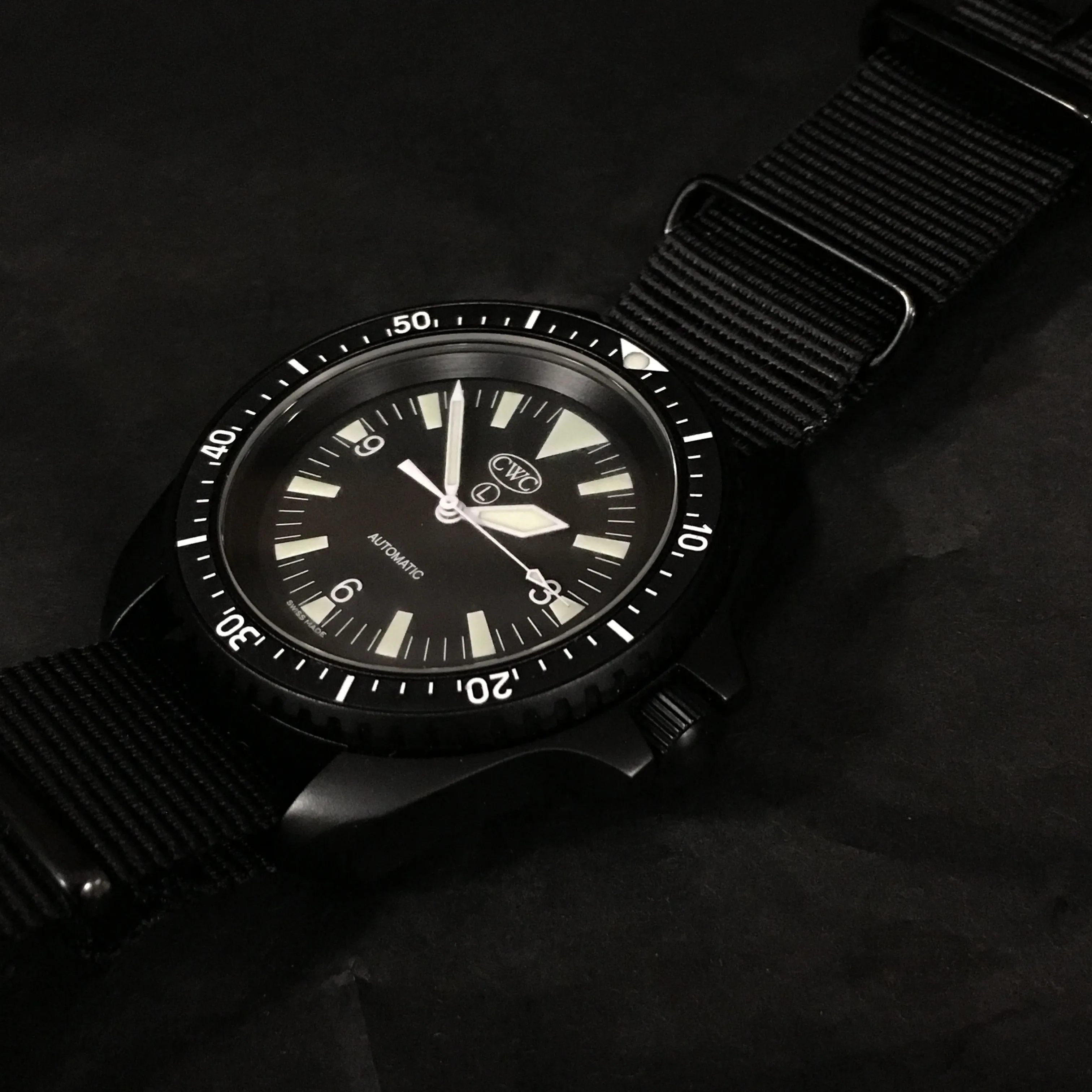 CWC Mk.2 Automatic Divers Watch - Black SF300 AS120 Model with Enhanced Durability and Precision