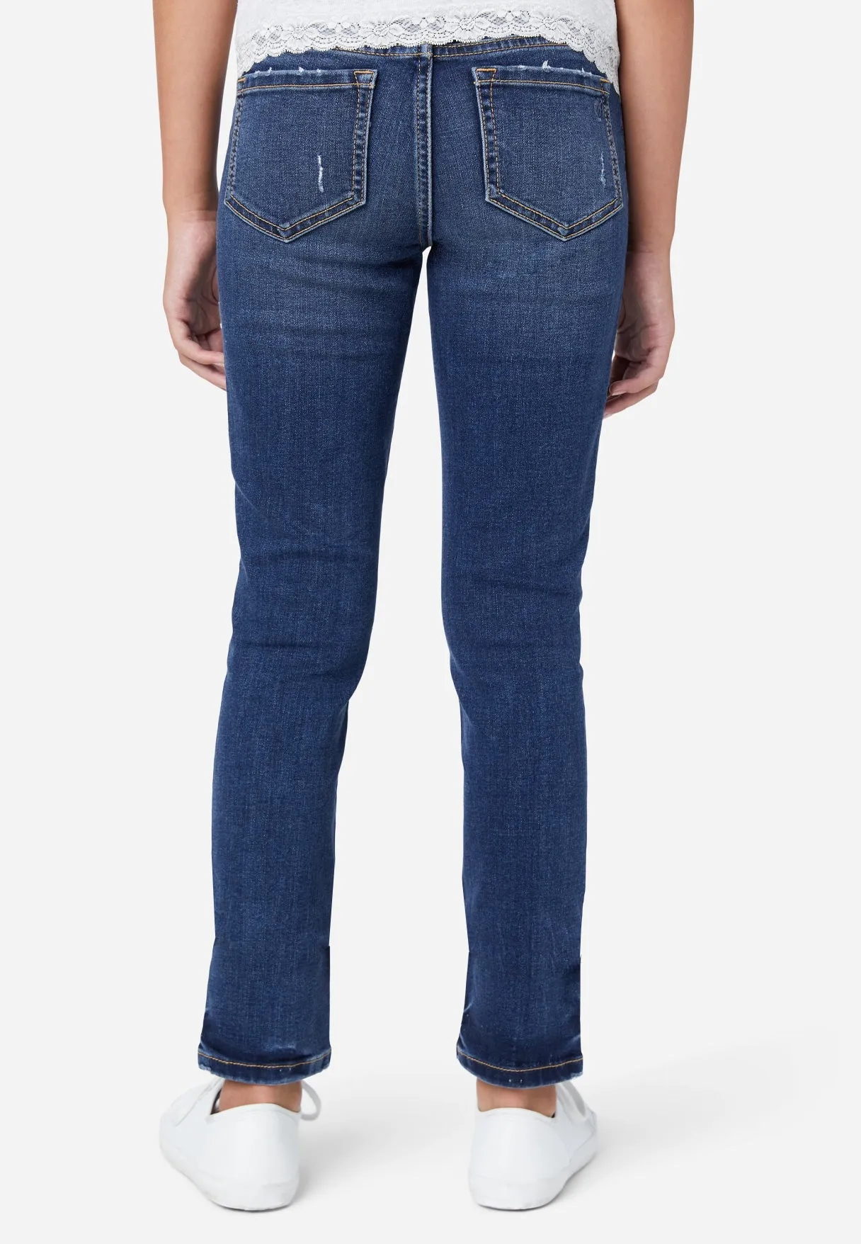 Destructed Mid-Rise Jean Leggings