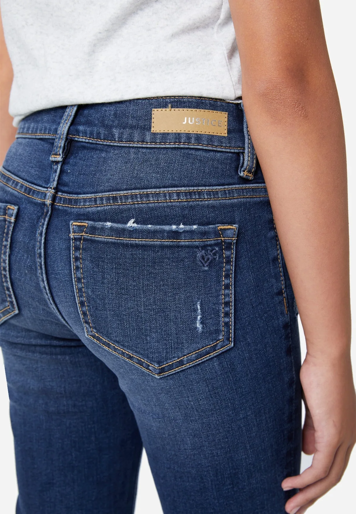 Destructed Mid-Rise Jean Leggings