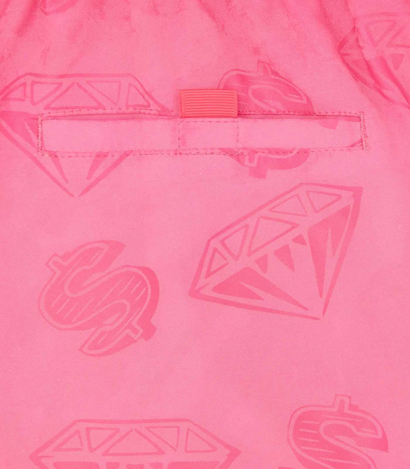 DIAMOND AND DOLLARS WATER-REACTIVE SWIMSHORTS
 - PINK