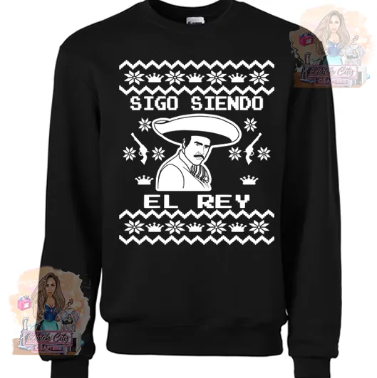 El Rey BLACK sweater (guns guns) Clearance RTS