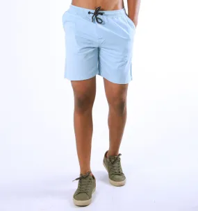 ELASTICATED CHINO SHORTS - SKY