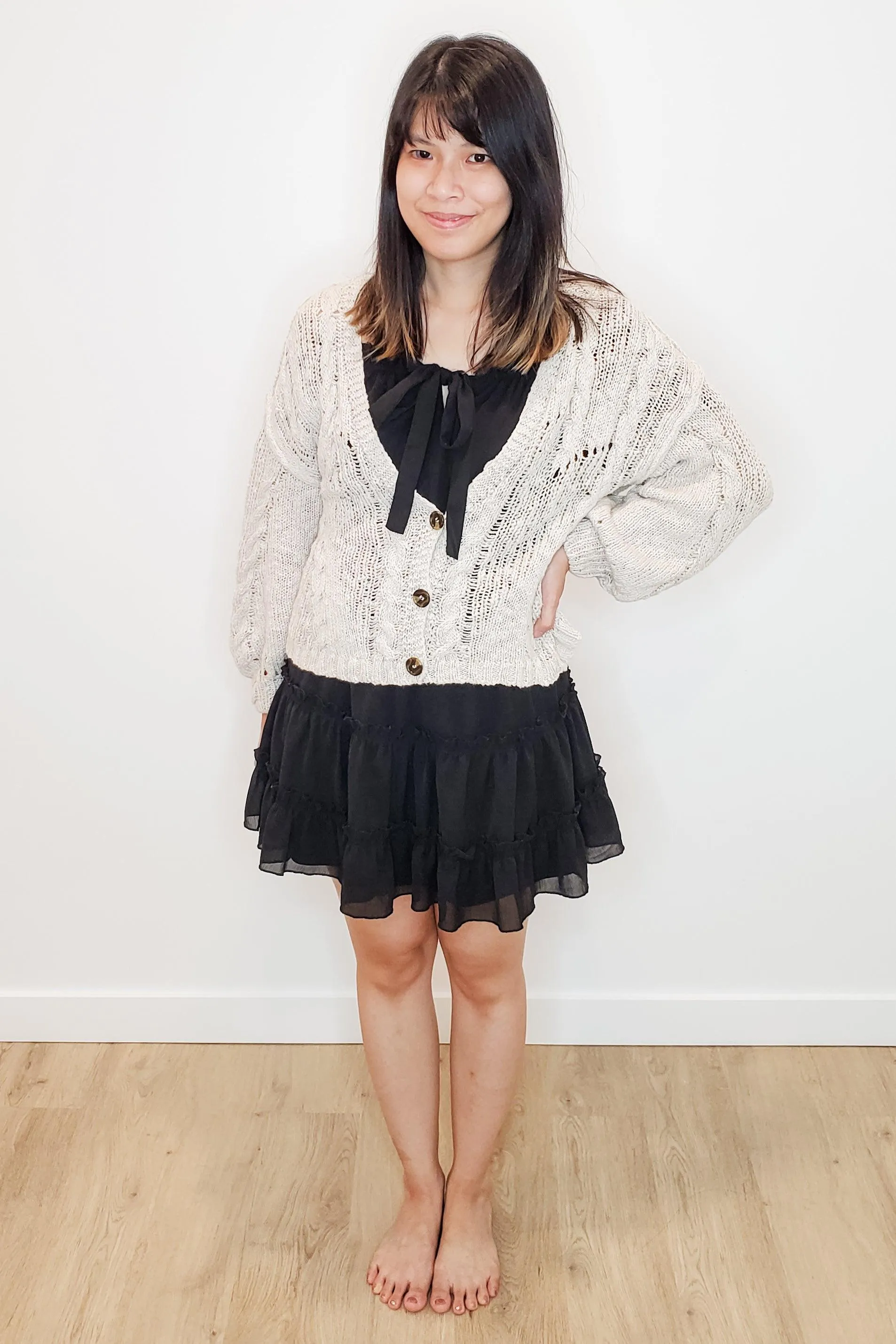 FINAL SALE -  Drop Shoulder Knit Cardigan