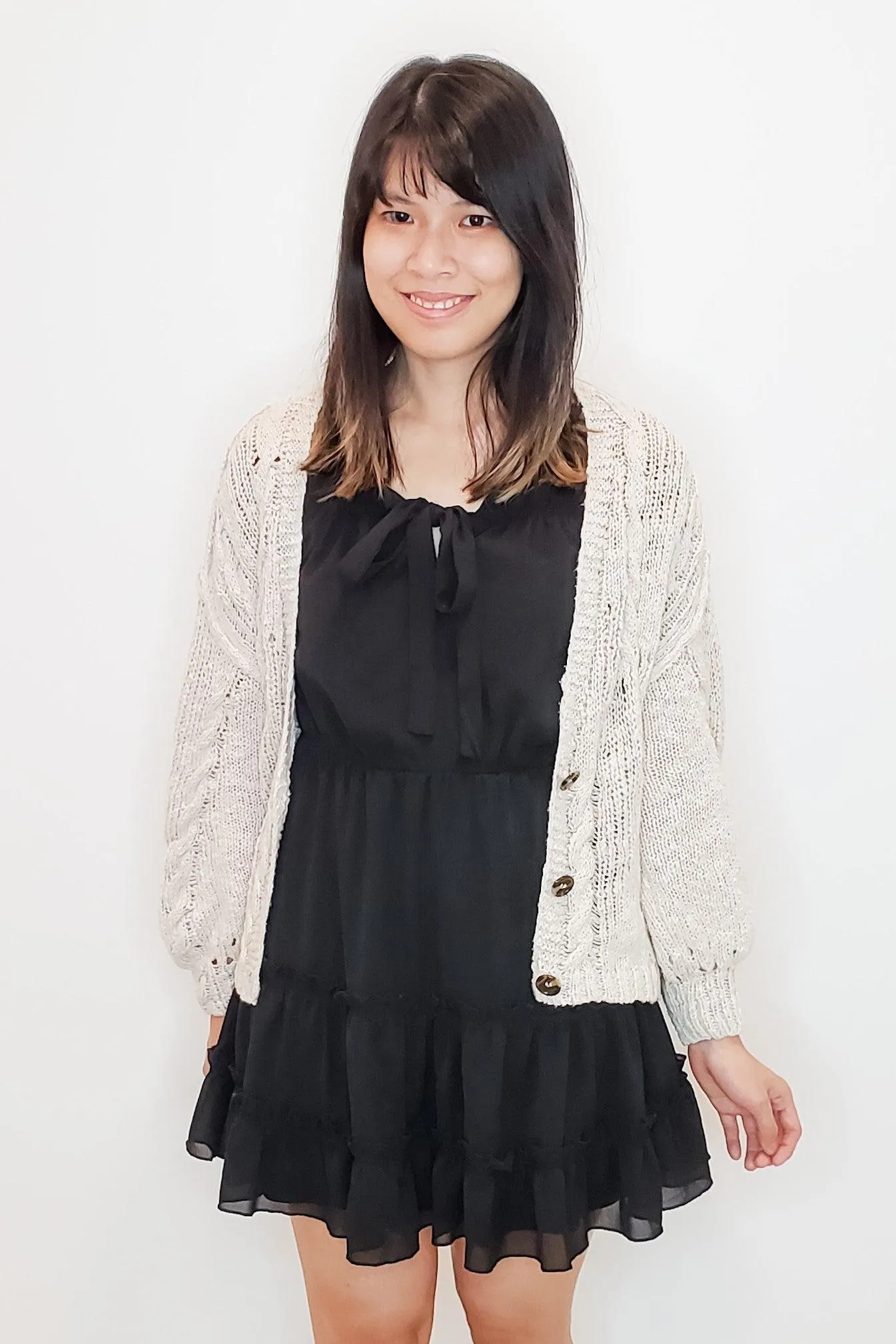 FINAL SALE -  Drop Shoulder Knit Cardigan