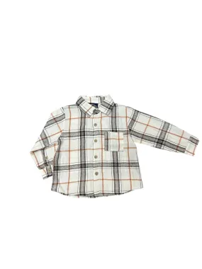 Flannel Shirt: Cream & Black