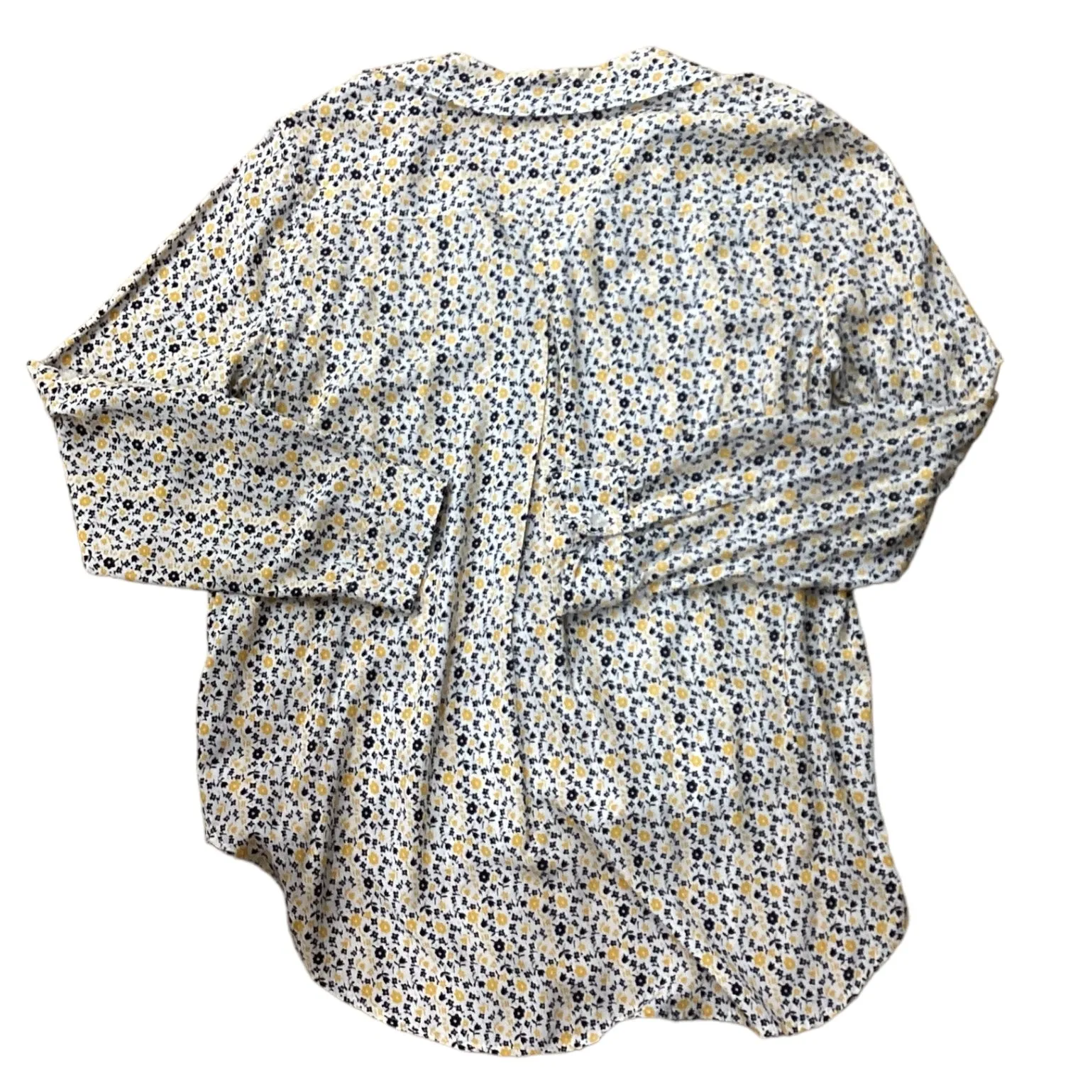 Floral Blouse Long Sleeve Velvet Heart, Size L