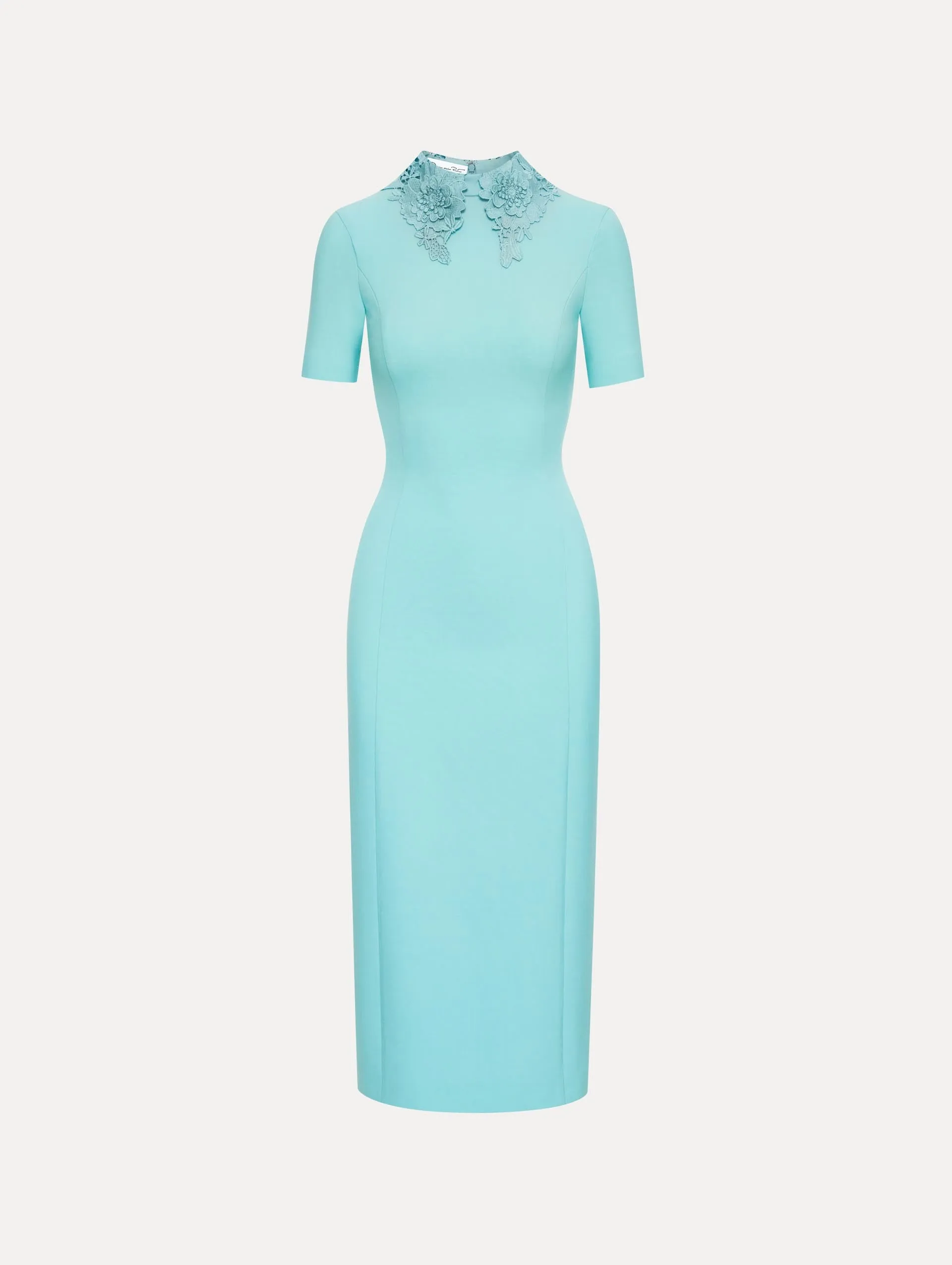 Floral Guipure Collar Midi Dress