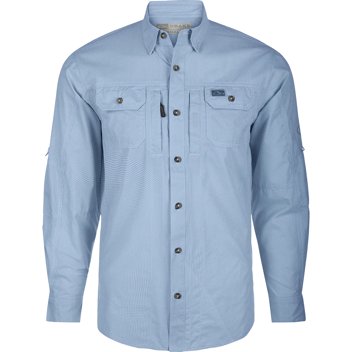 Frat Houndstooth Check Button-Down Long Sleeve Shirt