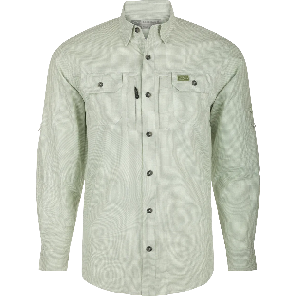 Frat Houndstooth Check Button-Down Long Sleeve Shirt