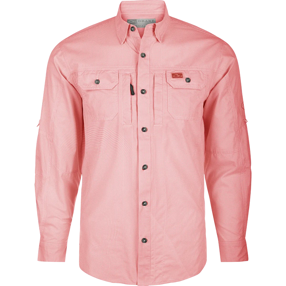 Frat Houndstooth Check Button-Down Long Sleeve Shirt