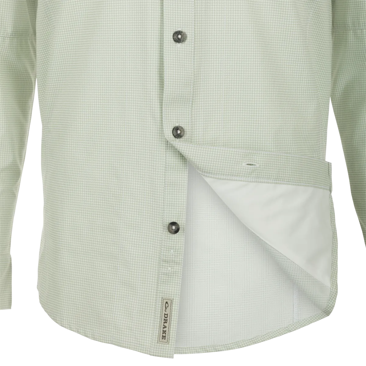 Frat Houndstooth Check Button-Down Long Sleeve Shirt