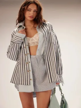 Free People Freddie Striped Shirt