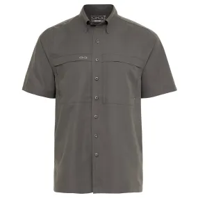 GameGuard Gunmetal Short Sleeve Microfiber Button Down Men's Shirt