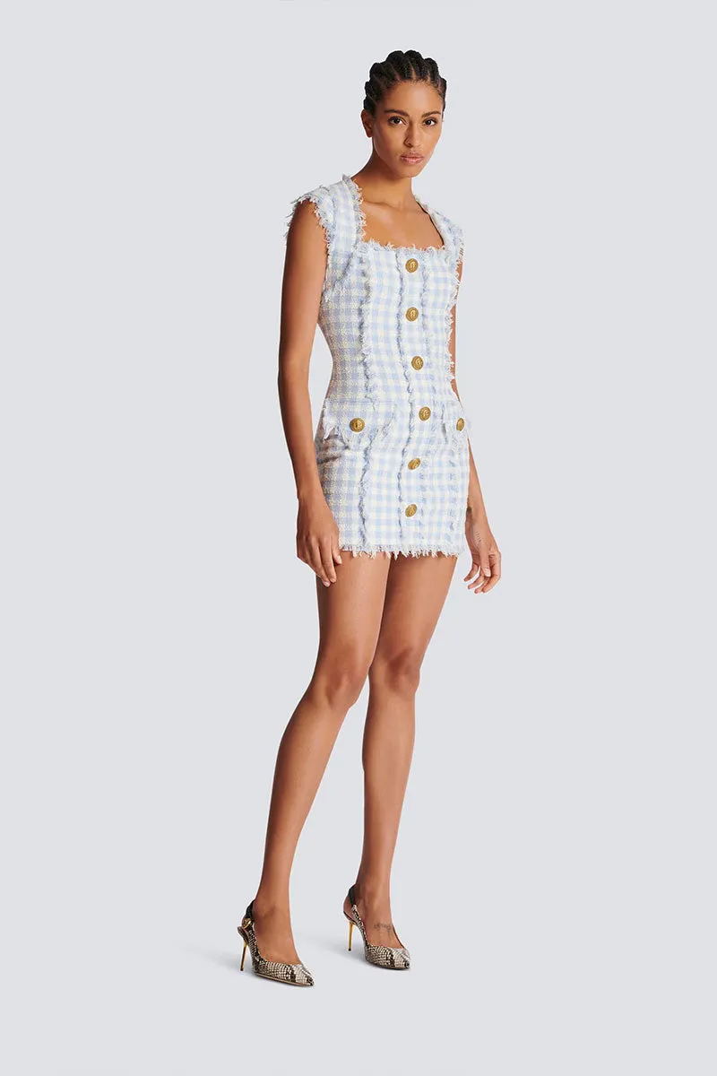 Gingham Tweed Dress