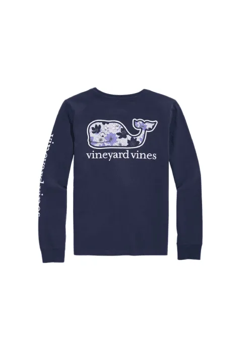 GIRLS EASTON FLORAL WHALE T-SHIRT
