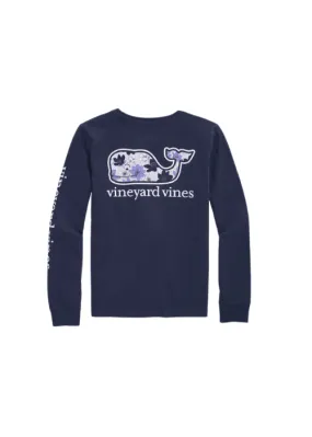 GIRLS EASTON FLORAL WHALE T-SHIRT