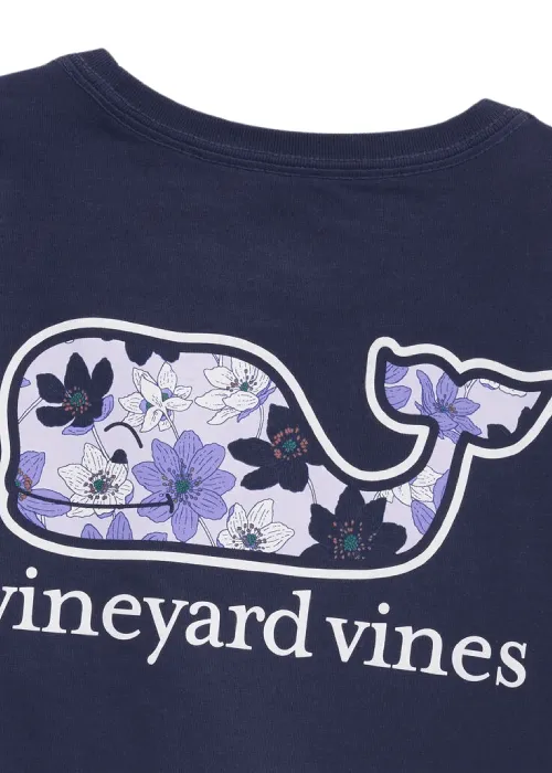 GIRLS EASTON FLORAL WHALE T-SHIRT