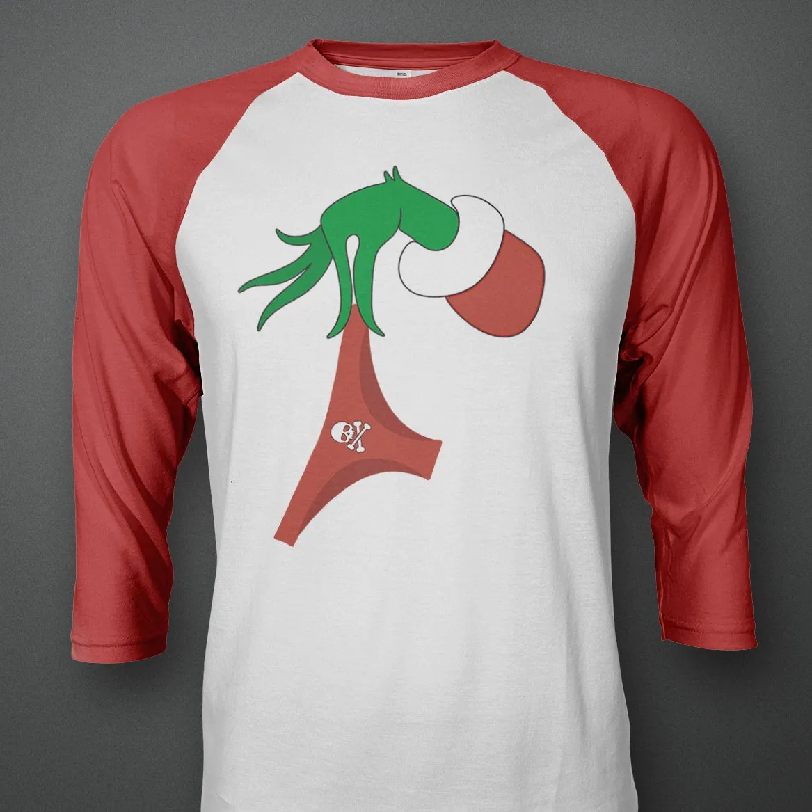 Grinch Skull Raglan