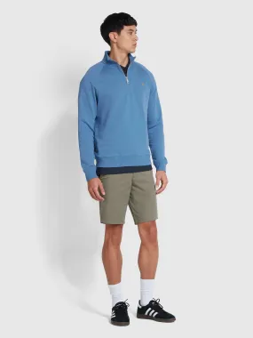 Hawk Organic Cotton Chino Shorts In Vintage Green