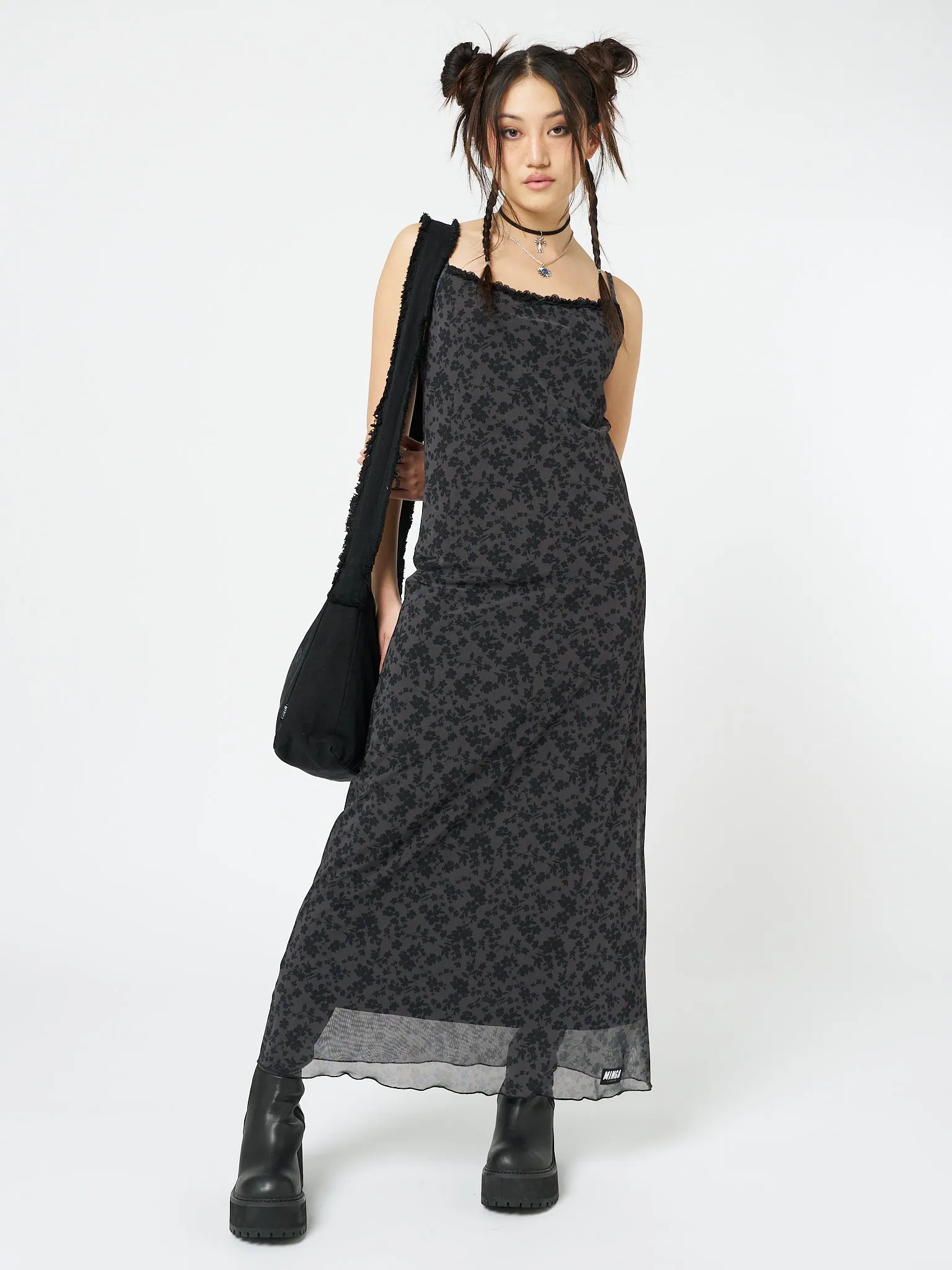 Hydra Floral Print Maxi Dress