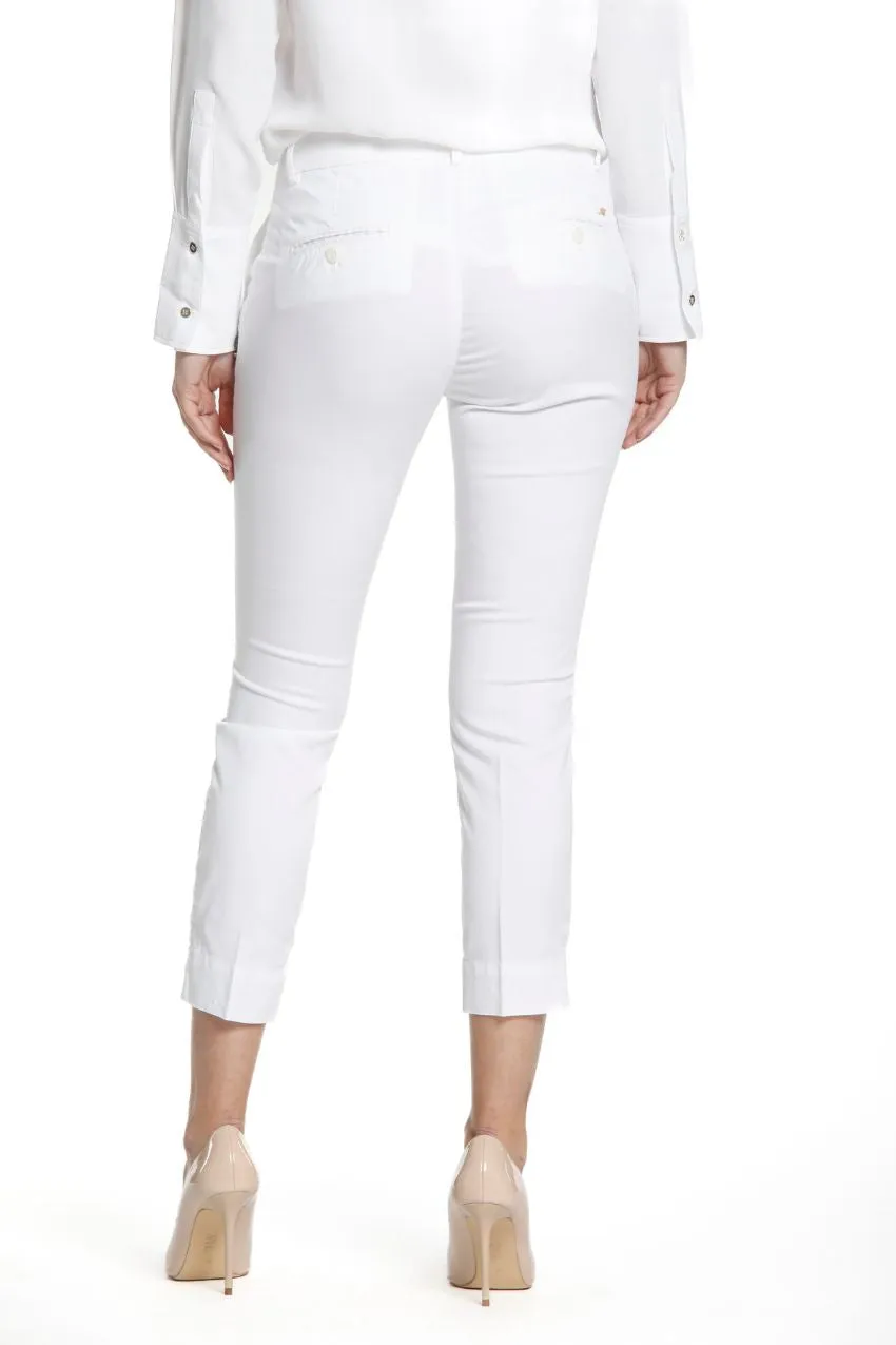 Jaqueline Curvie pantalone chino capri donna in tencel  stretch curvy ①