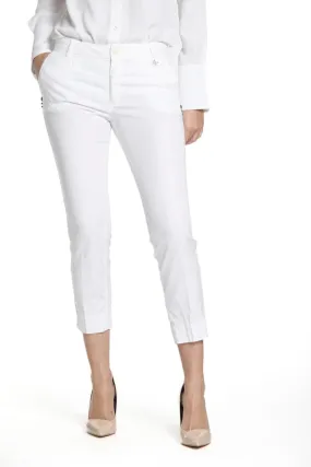 Jaqueline Curvie pantalone chino capri donna in tencel  stretch curvy ①