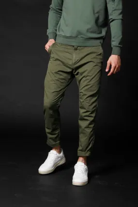 John Coolkhinos pantalone chino uomo in twill stretch limited edition carrot fit ①