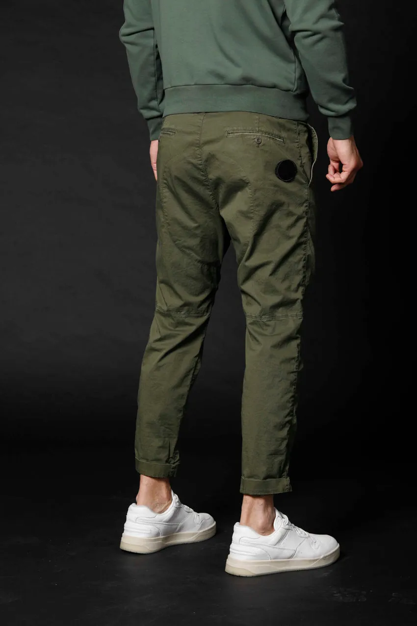 John Coolkhinos pantalone chino uomo in twill stretch limited edition carrot fit ①