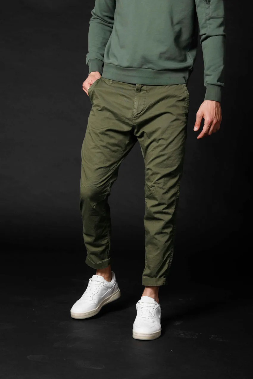 John Coolkhinos pantalone chino uomo in twill stretch limited edition carrot fit ①
